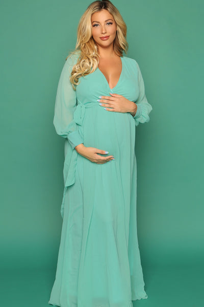 Royal Blue Maternity Wrap Gown, Baby ...